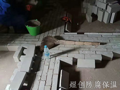 水泥制品衬耐酸砖施工 (6)