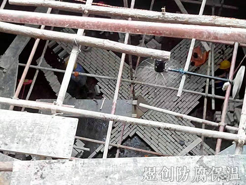 水泥制品衬耐酸砖施工 (8)