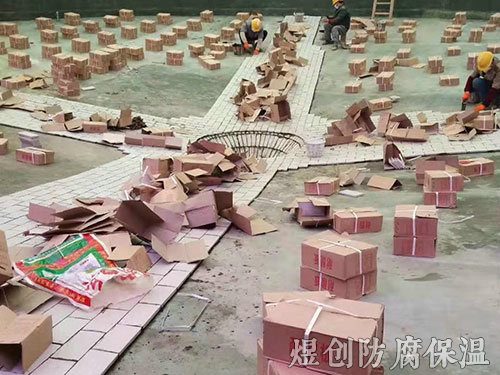 地面衬耐酸瓷板施工 (3)